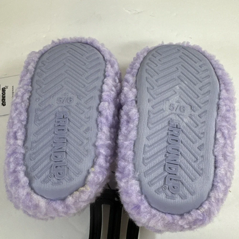 Disney Frozen Purple Slip On Slippers Back-Strap‎ Toddler Girls 5-6 New